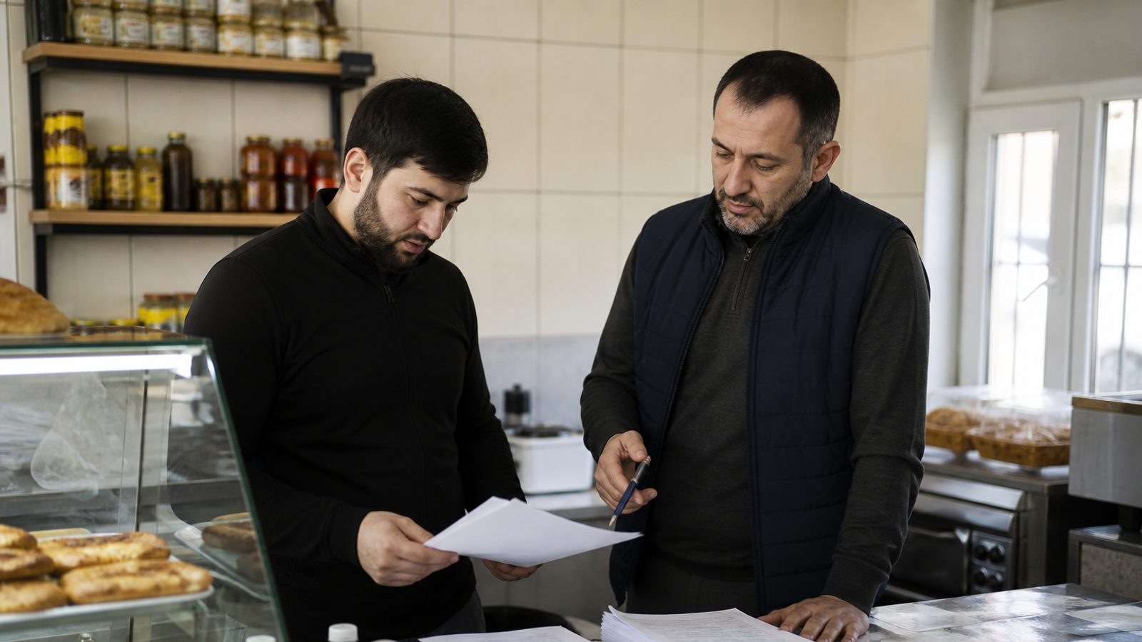 Предприниматель проверяет документы, активы и показатели готового бизнеса